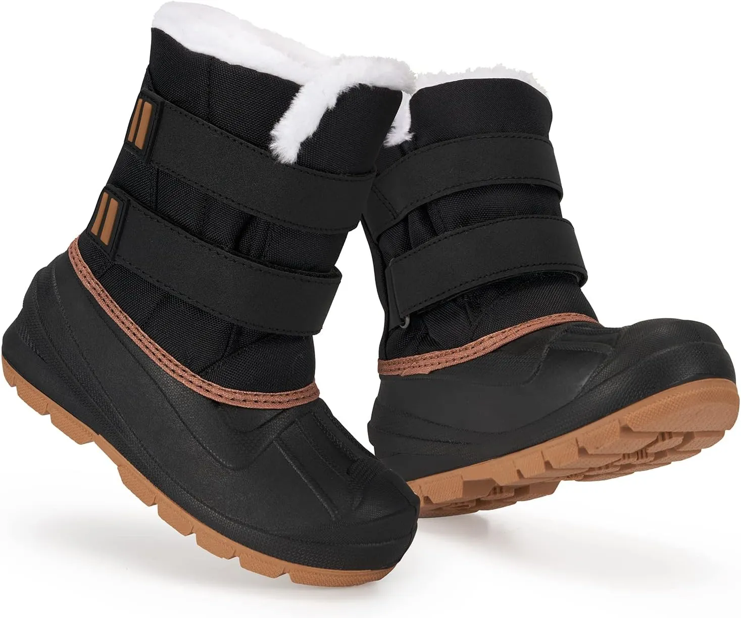 MORENDL Toddler Winter Snow Boots Waterproof Insulated Faux Fur Boys Girls Hiking Boots (Toddler/Little Kid)