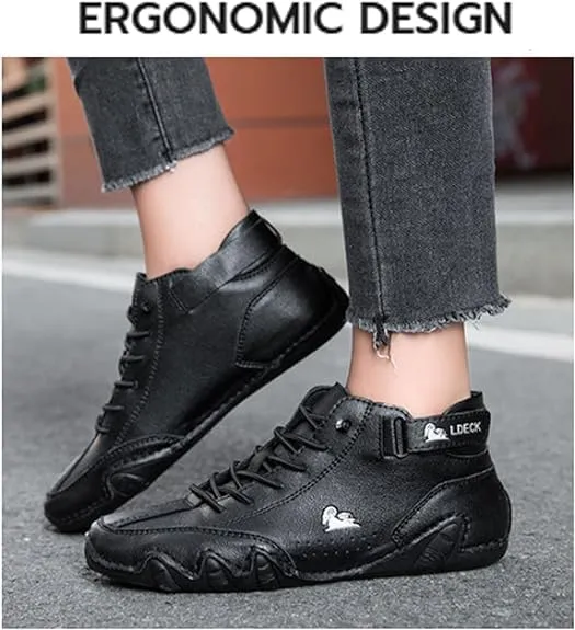 Nevova Shoes for Men Women, Nevoldeck - Waterproof Winter Orthopedic Shoes, Comfy Orthopedic Arch Support Daily Walking Shoes Casual Hiking Ankle Boots