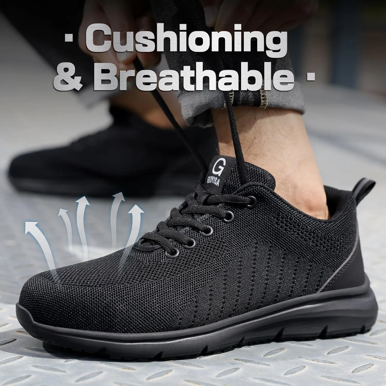 Non Slip Work Shoes for Men Women Breathable Mens Work Shoes Lightweight Water Resistant Walking Sneakers Chef Kitchen Slip Resistant Comfortable Restaurant Food Service Sneakers Casual
