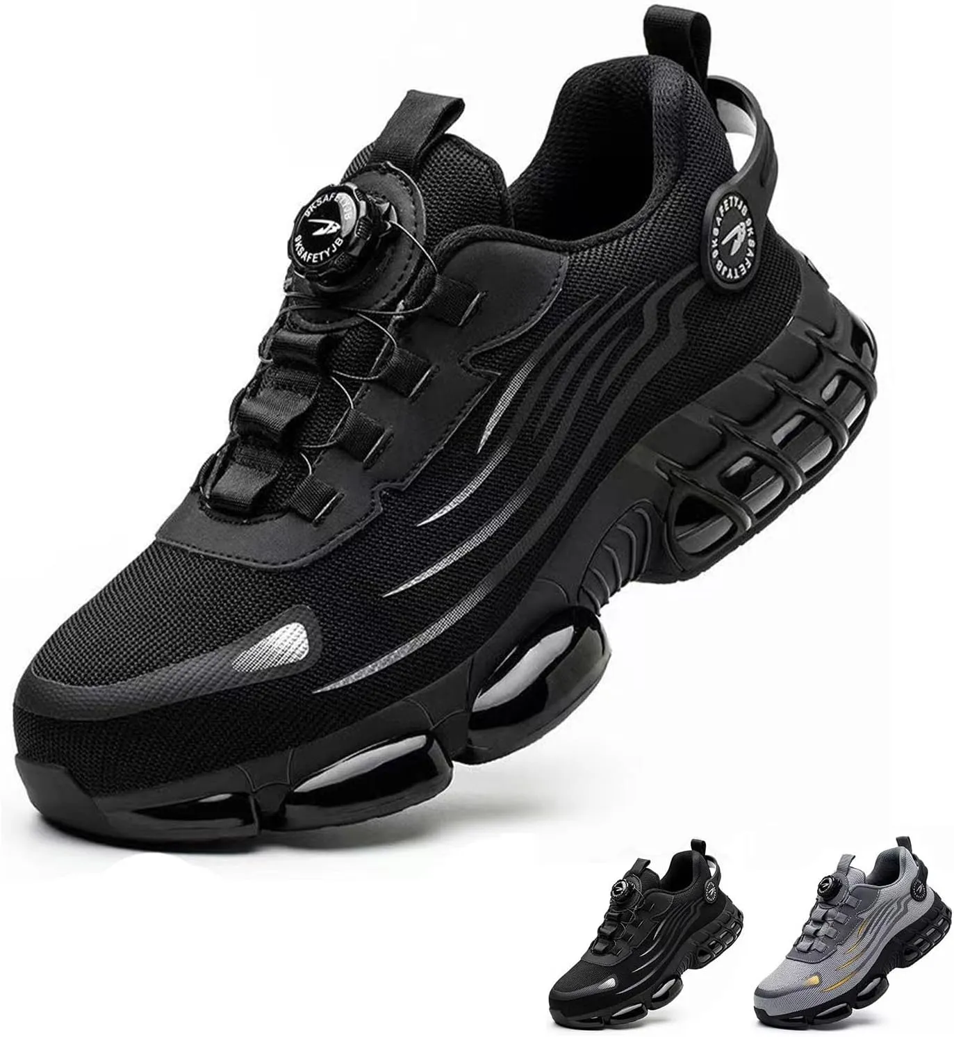 Noozier Safety Shoes, Noozier Safety Shoes Mens Steel Toe, Velva Secured Shoe, Comfortable Puncture Proof Sneakes Boots Air Cushion