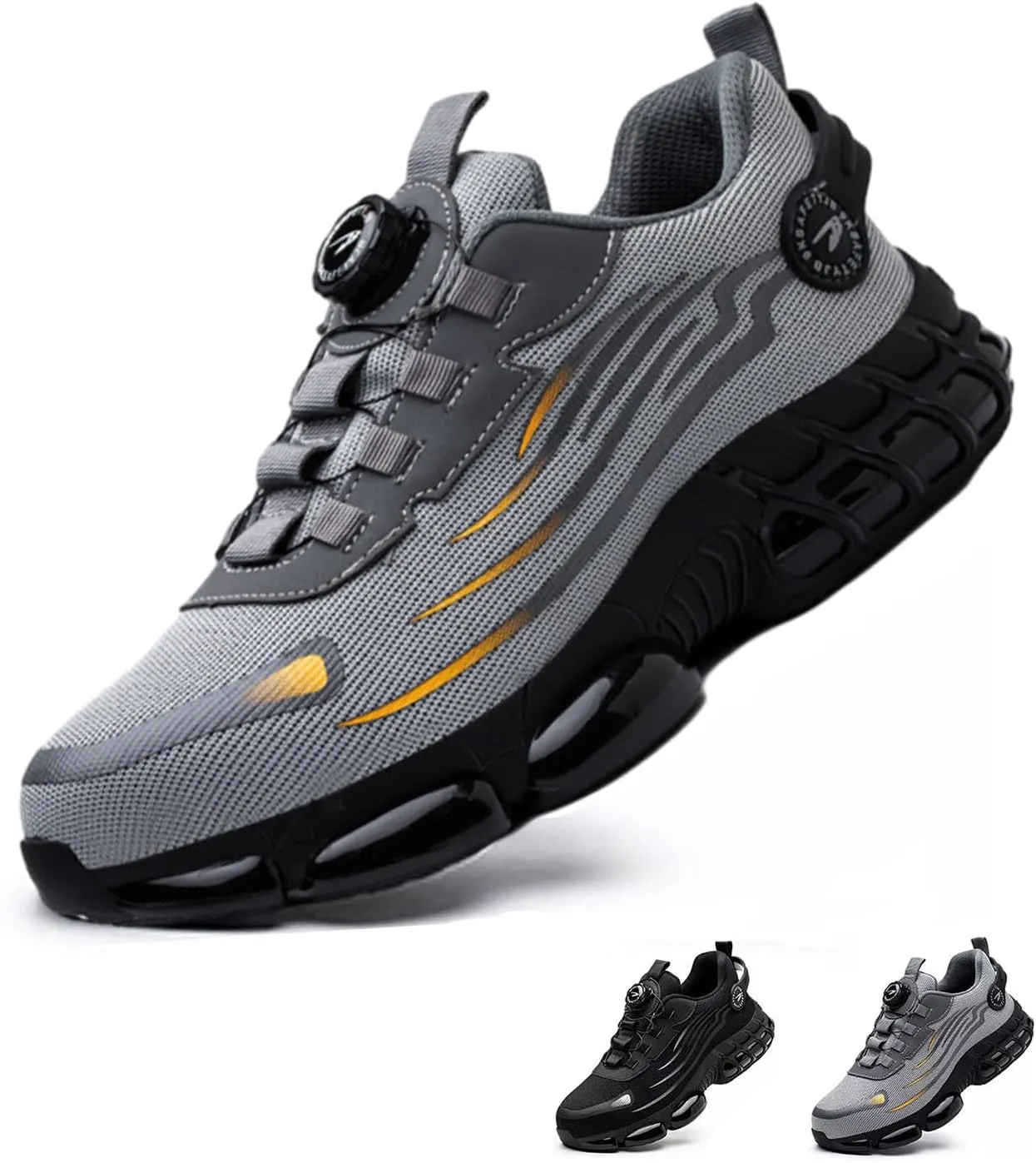 Noozier Safety Shoes, Noozier Safety Shoes Mens Steel Toe, Velva Secured Shoe, Comfortable Puncture Proof Sneakes Boots Air Cushion