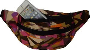 Nylon Fanny Pack Pouch Waist Bag Slim Design Hiking Camping Outdoors Traveling (Abstract)