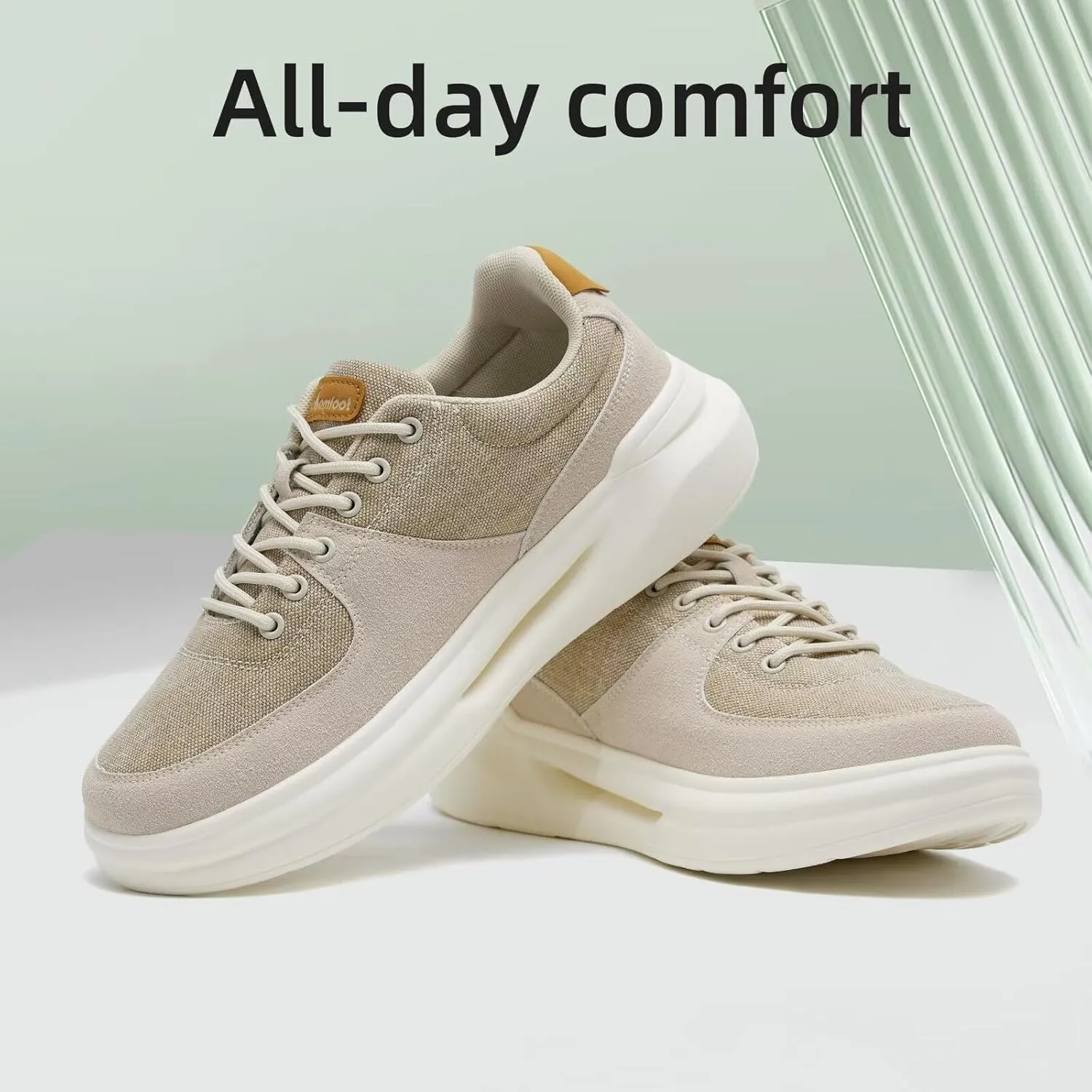 OrthoComfoot Men's Orthopedic Fashion Sneakers for Plantar Fasciitis: Comfortable Walking Shoes with Arch Support, Casual Cushion Orthotic Shoes for Foot and Heel Pain Relief