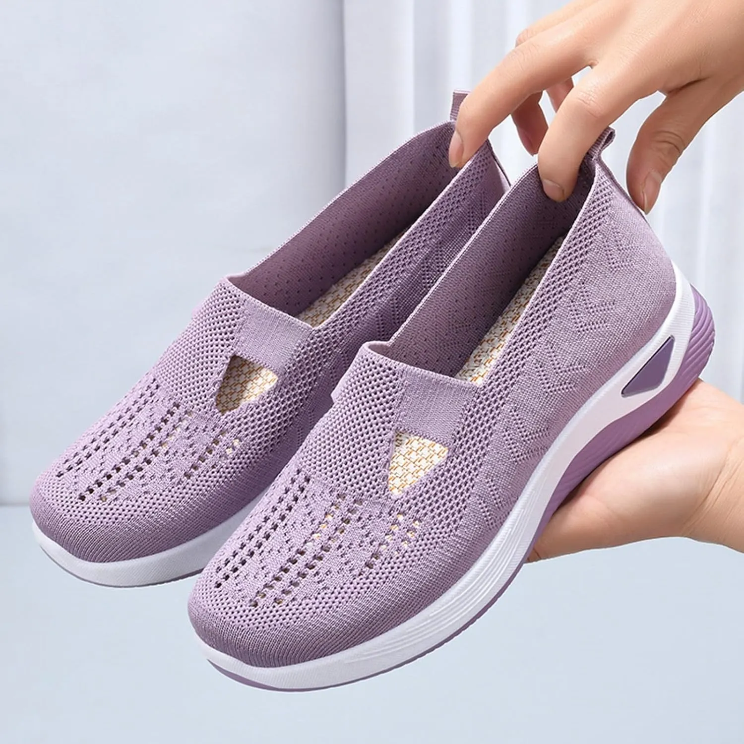 Orthopedic Slip On Shoes for Foot Pain Relief Womens Walking Sneakers with Arch Support Comfortable Casual Loafers Plantar Fasciitis Diabetic Feet