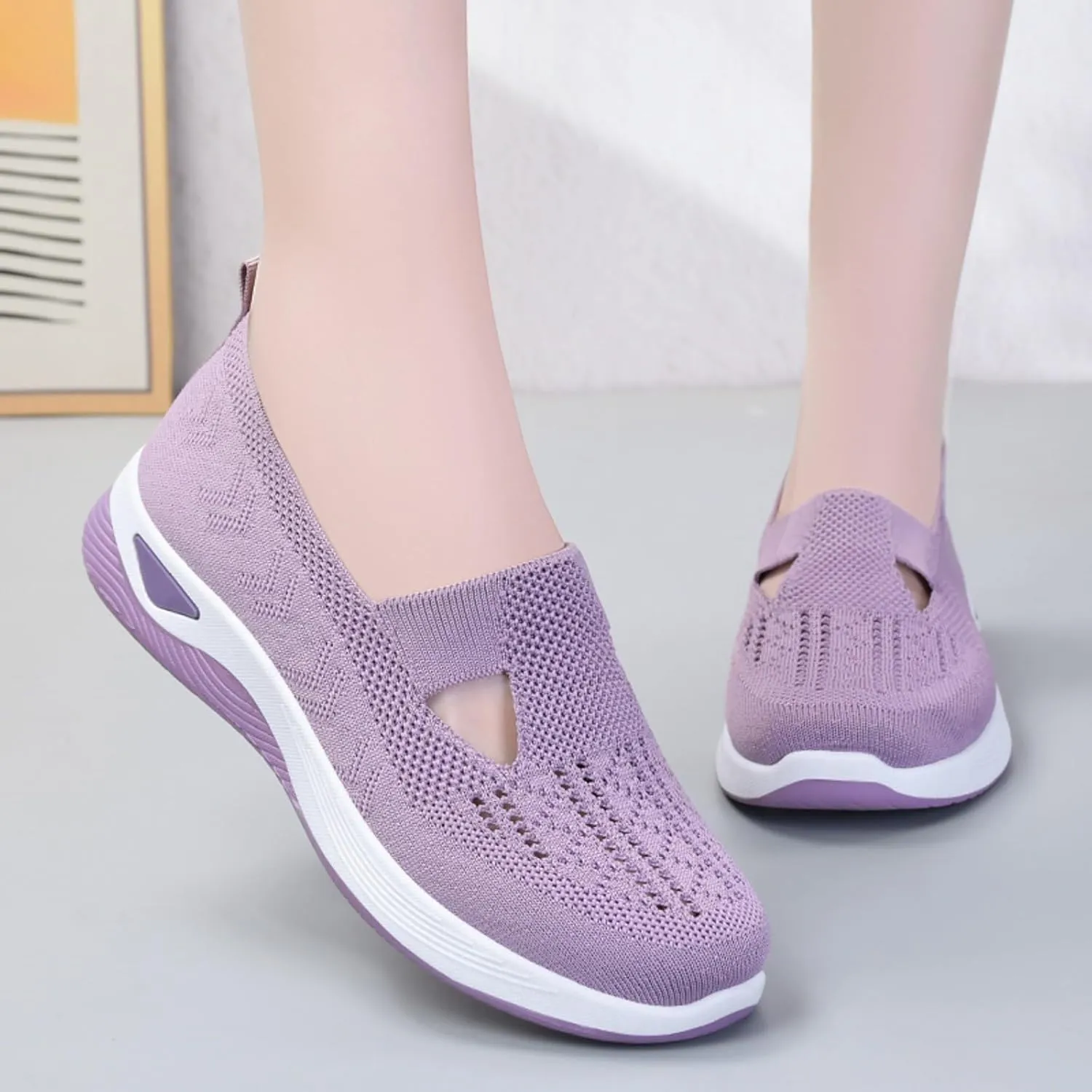 Orthopedic Slip On Shoes for Foot Pain Relief Womens Walking Sneakers with Arch Support Comfortable Casual Loafers Plantar Fasciitis Diabetic Feet