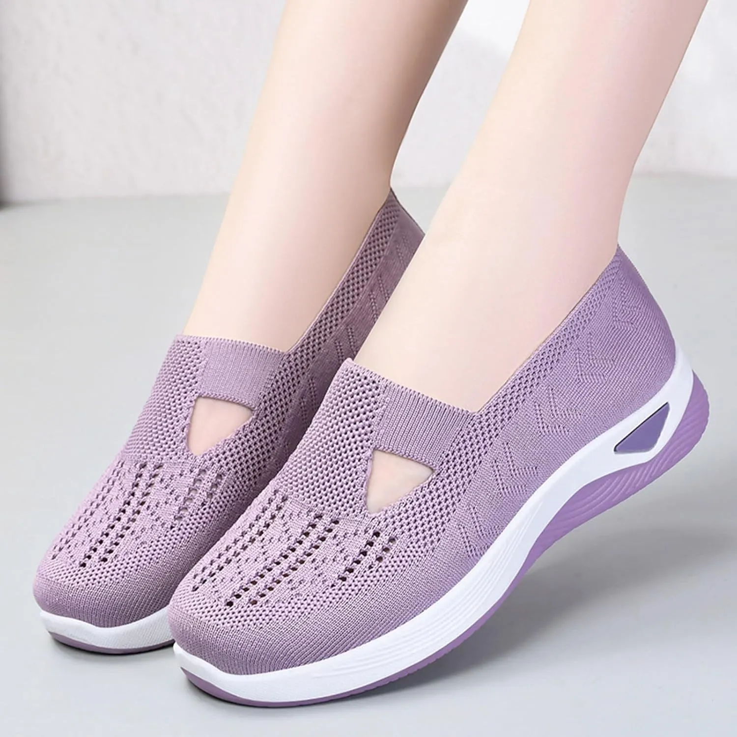 Orthopedic Slip On Shoes for Foot Pain Relief Womens Walking Sneakers with Arch Support Comfortable Casual Loafers Plantar Fasciitis Diabetic Feet