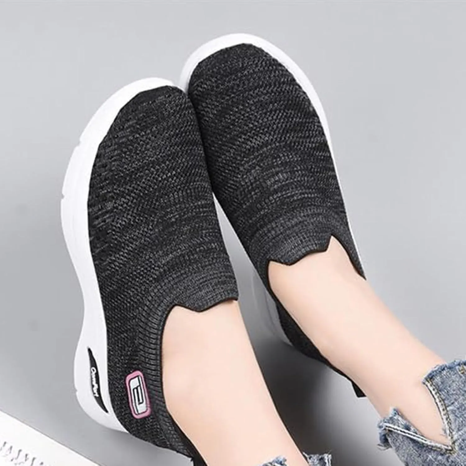 Orthopedic Sneakers for Women Lightweight Breathable Non Slip Walking Shoes with Arch Support Summer Comfortable Platform Chunky Cushioned Sport Sneaker