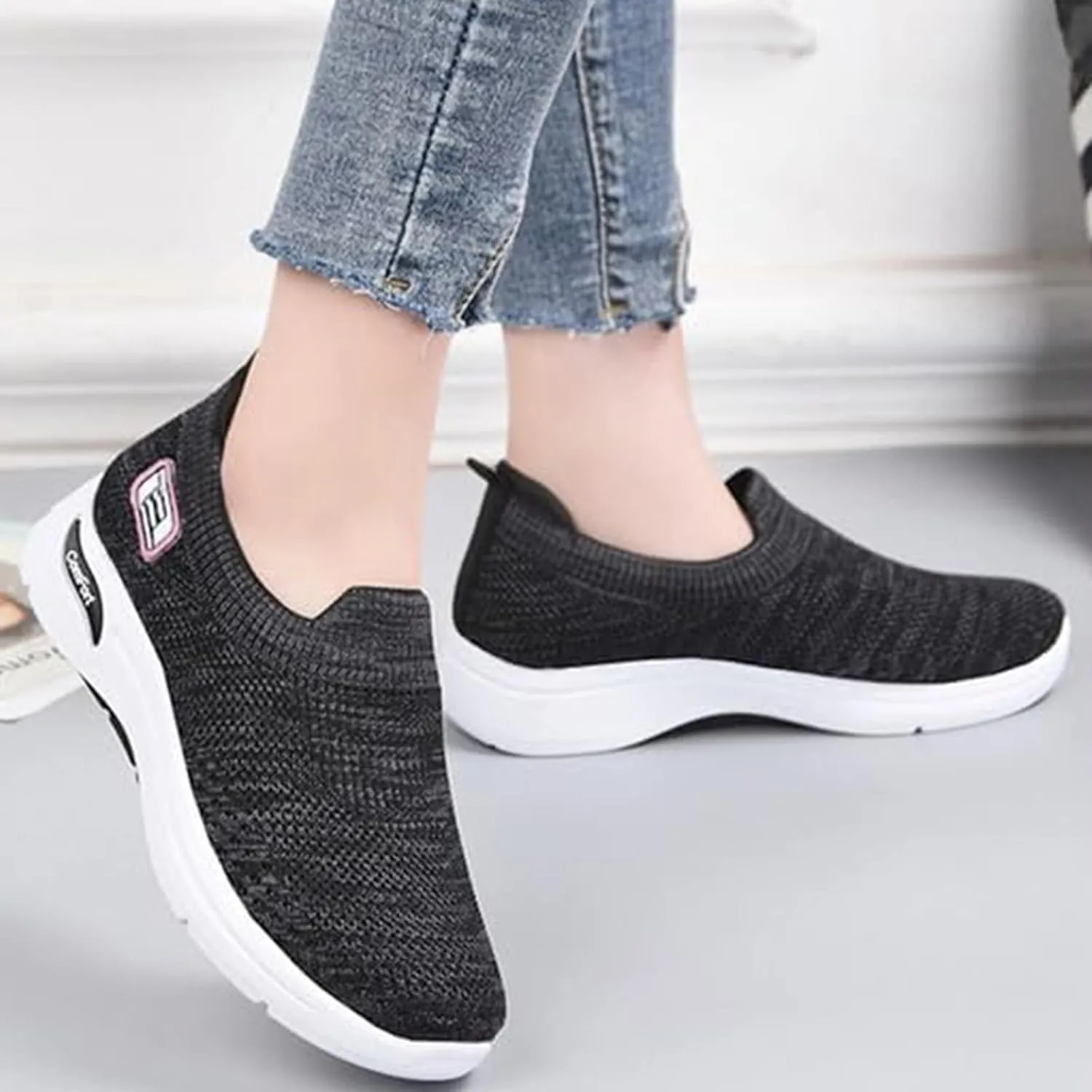Orthopedic Sneakers for Women Lightweight Breathable Non Slip Walking Shoes with Arch Support Summer Comfortable Platform Chunky Cushioned Sport Sneaker