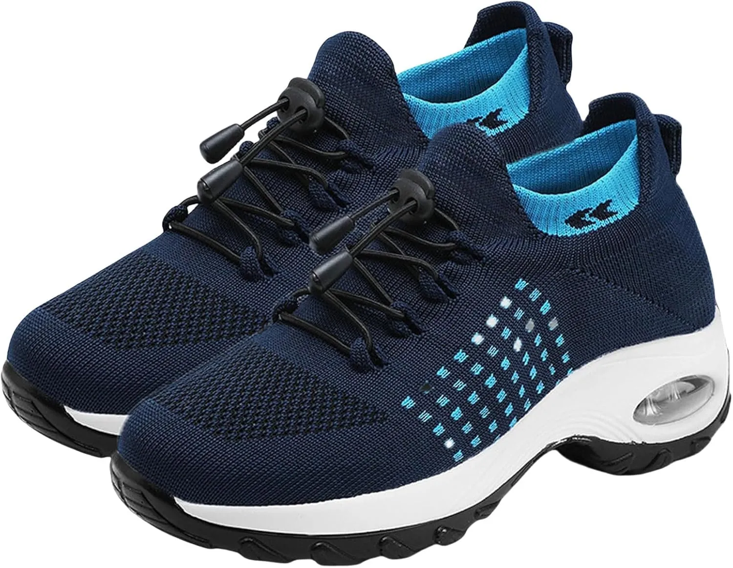 Orthopedic Sneakers for Women Men Adjustable Elastic Strap Trainers Shoes,Lightweight Breathable Damping Air Cushion Sneakers Non-Slip Platform Waterproof Comfort Soles Sports Shoes with Arch Support
