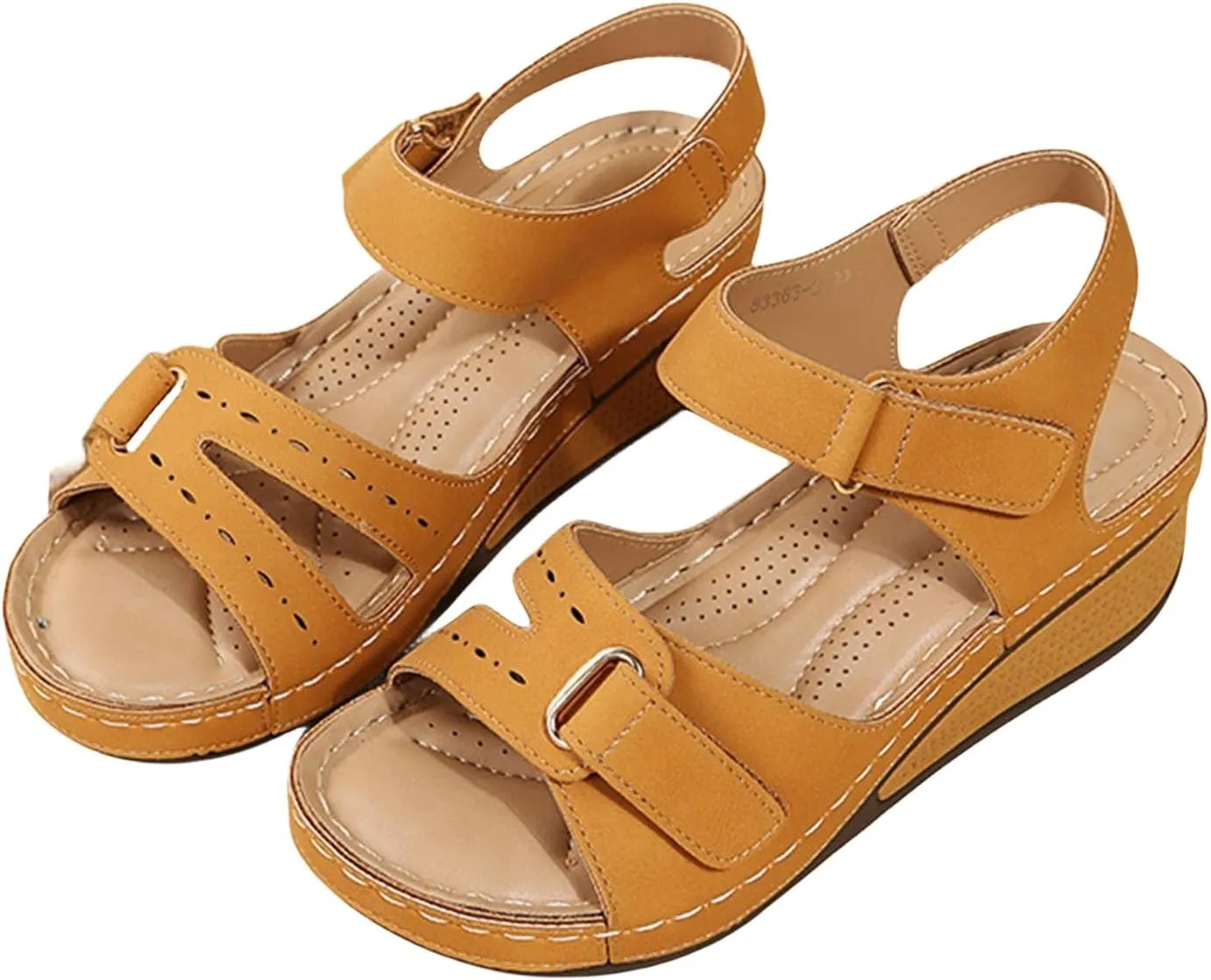 Orthopedic Wedge Sandals for Women 2025 - Fashion Wedge Sandals with Ankle Strap Comfortable Outdoor Shoes Beach Boho Vacation Platform Sandal