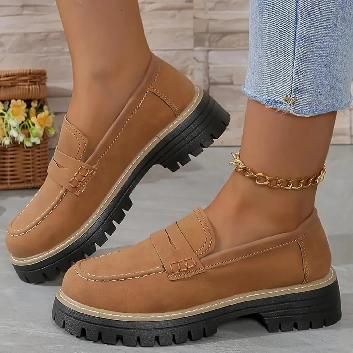 Orthoture-Orthopedic Platform Loafers Wide Toe Lightweight Casual Comfort Shoes Slip-On Suitable for All Foot Shapes