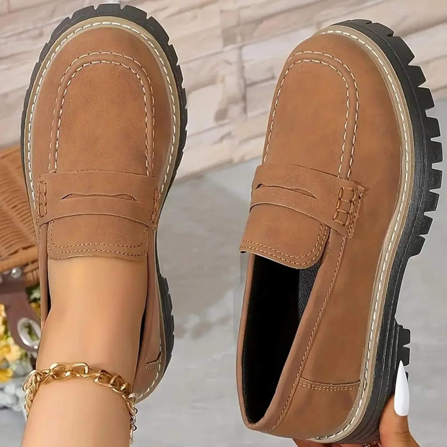 Orthoture-Orthopedic Platform Loafers Wide Toe Lightweight Casual Comfort Shoes Slip-On Suitable for All Foot Shapes