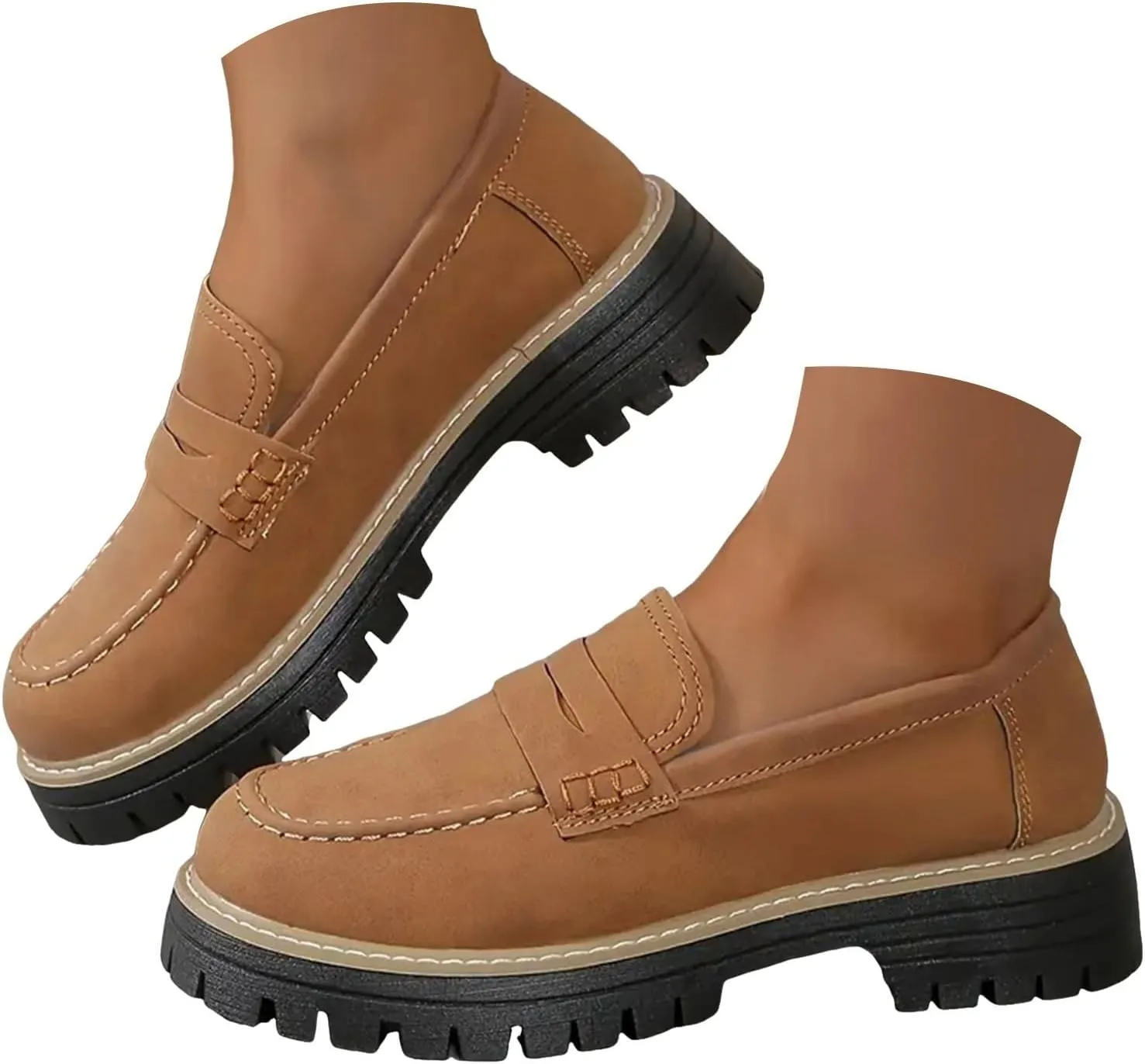 Orthoture-Orthopedic Platform Loafers Wide Toe Lightweight Casual Comfort Shoes Slip-On Suitable for All Foot Shapes
