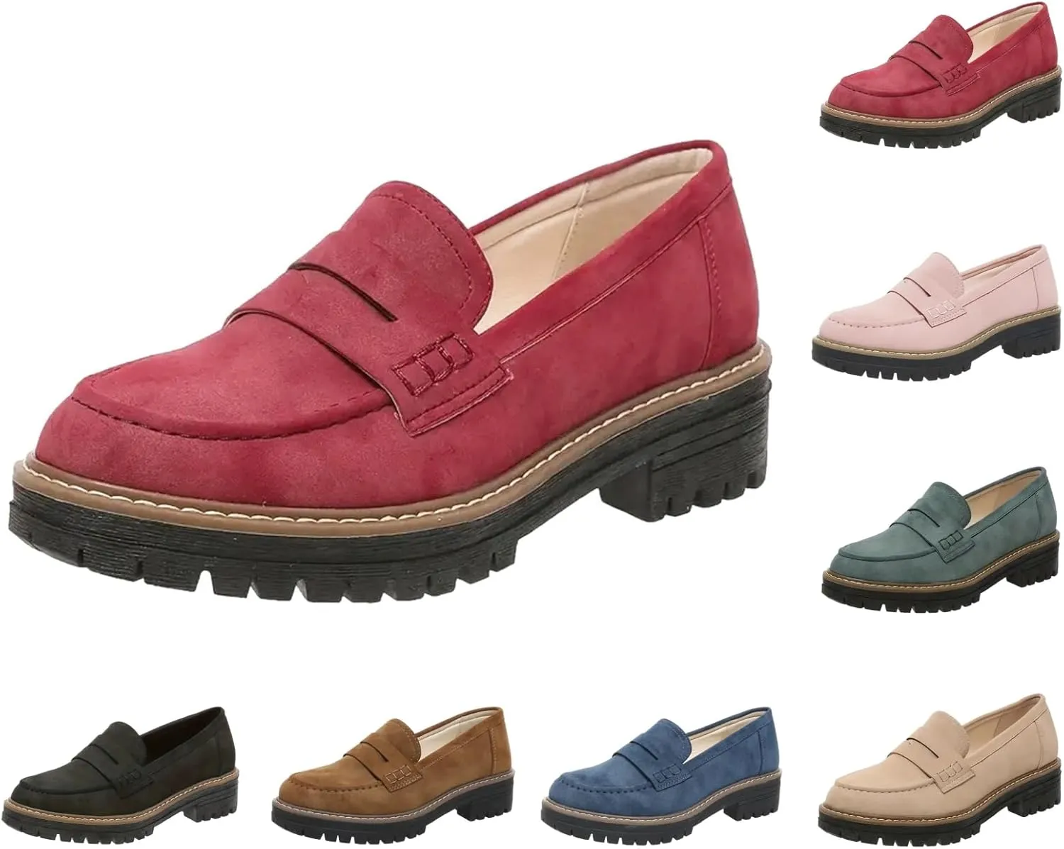 Orthoture-Orthopedic Platform Loafers Womens Round Toe Walking Shoes Comfort Lightweight Shoes Slip-on Casual Shoes