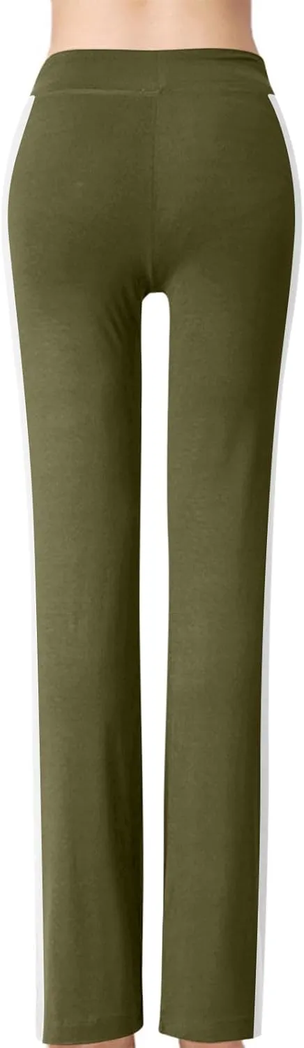 Pants for Women Yoga Pants Women Cotton Straight Wide Leg Drawstring Elastic Waist Lounge Trouser Women's Clothing