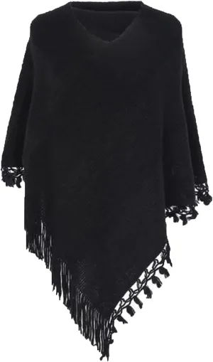 Pashmina Shawls and Wraps Winter Warm Soft Scarf for Women Fringed Edges Long Shawl Sweater Pullover Cape