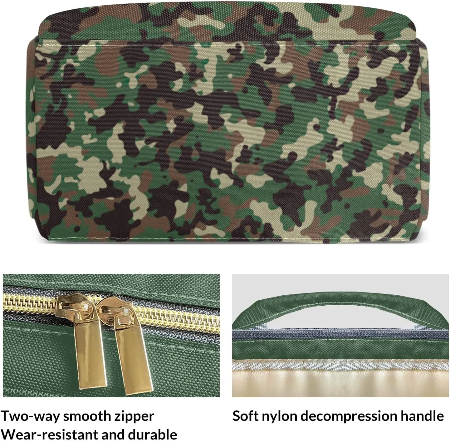 Personalized Camouflage Diaper Bag Shoulder Backpacks with Name Nursing Bags for Boys Girls