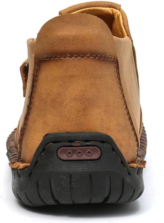 Phanile Mens Walking Shoes, Arch Support & Breathable and Light & Non-Slip Shoe, Outdoor Comfy Casual Waterproof Walking Shoe, Handmade Orthopedic Sneakers