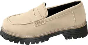 Platform Loafers for Women Chunky Penny Loafer Lug Sole Comfort Slip On Work Office Business Casual Dress Shoes 2025