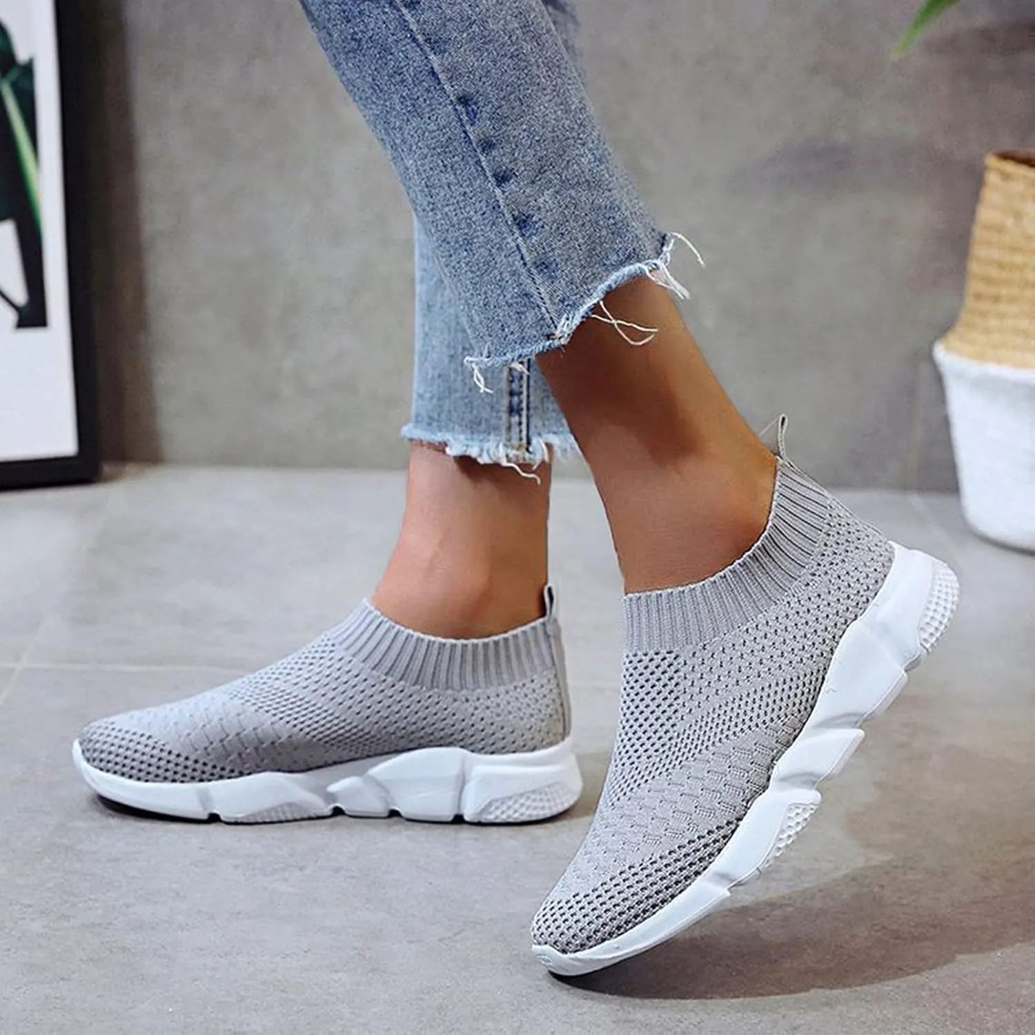 Platform Sneakers for Women 2023 Non Slip Zapatillas Blancas para Mujer De Tacon Bajo Black Tennis Shoes for Women Non Slip Women's Sneakers Wide Zapatos De Trabajo para Mujer