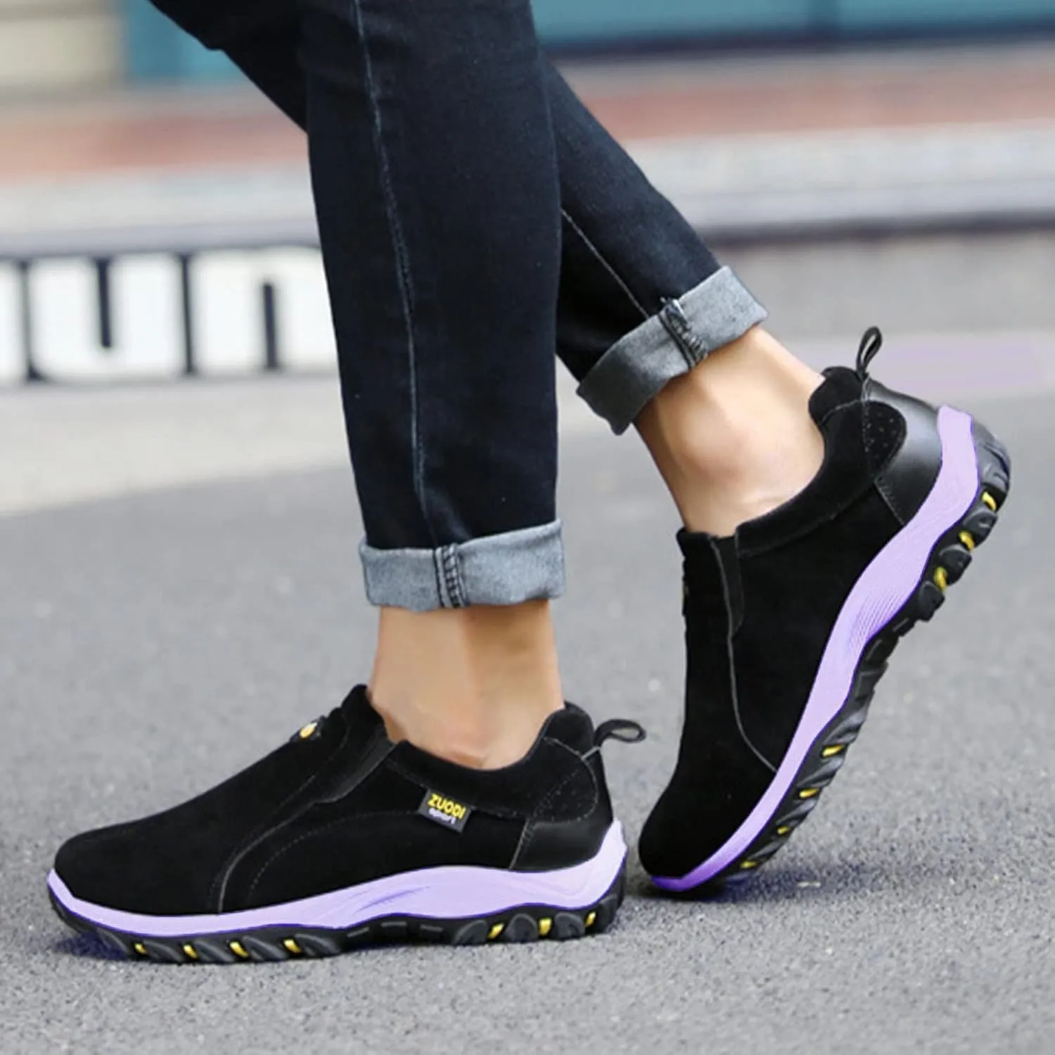 Platform Sneakers for Women Wide Width Zapatos para Mujeres Slip On Tennis Shoes for Women Business Casual Sneakers Women Arch Support Non Slip Shoes for Women