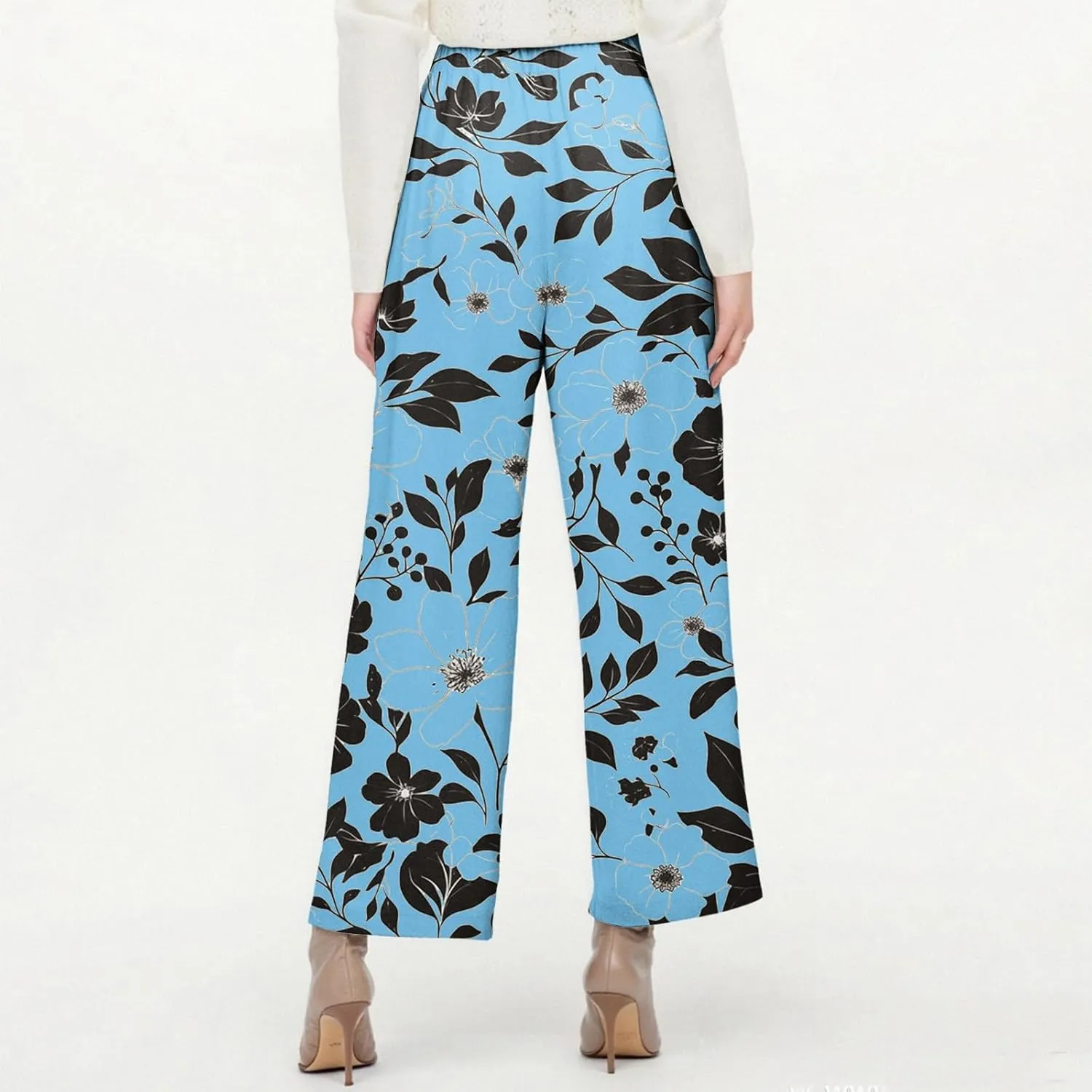 Plus Size Pants for Women Baggy Trendy Summer Relaxed Fit 2025 Palazzo Casual High Waist Trousers