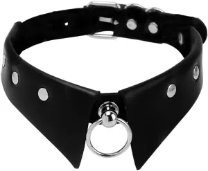 PU Black Leather Necklace, Gothic Dark Style Choker For Women, Punk Rock Style Choker Choker Necklace, Metal Rivet Chain Girl Gift