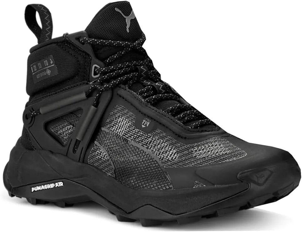 Puma Womens Explore Nitro Mid GTX Hiking Hiking Sneakers Shoes - Black