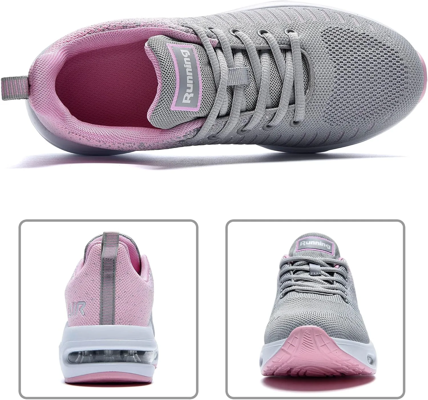QAUPPE Womens Fashion Lightweight Air Sports Walking Sneakers Breathable Gym Jogging Running Tennis Shoes US 5.5-11 B(M)