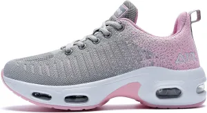QAUPPE Womens Fashion Lightweight Air Sports Walking Sneakers Breathable Gym Jogging Running Tennis Shoes US 5.5-11 B(M)