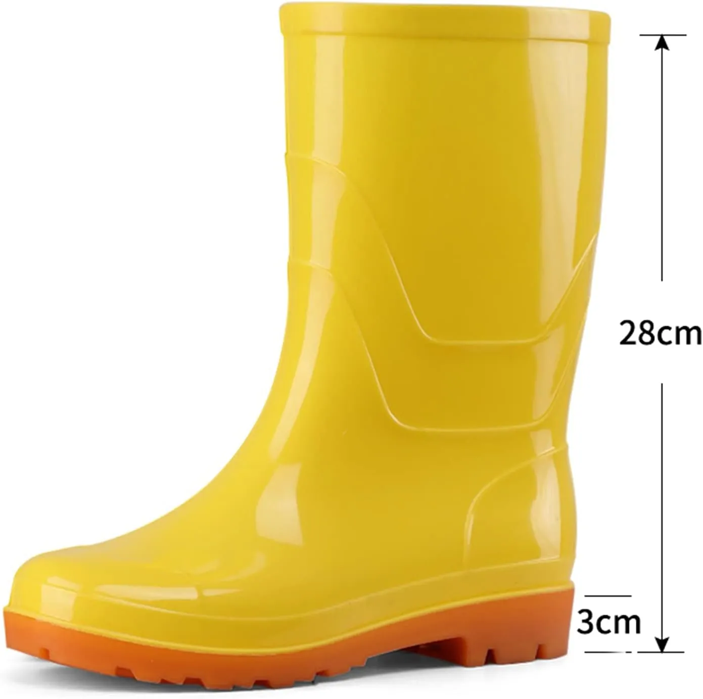 Rain Boots Women Women's Mid Calf Rain Boots Waterproof Garden Shoes Outdoor Work Boot for Hunting Gardening Farming