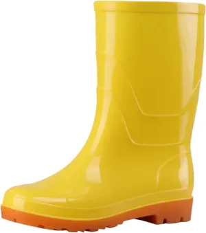 Rain Boots Women Women's Mid Calf Rain Boots Waterproof Garden Shoes Outdoor Work Boot for Hunting Gardening Farming