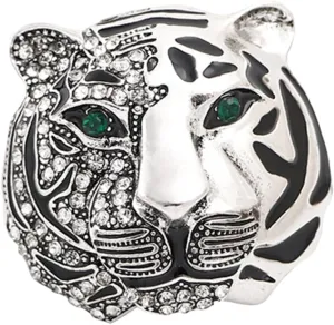 Rhinestone Tiger Brooch Vintage Inlaid Suit Corsage for Parties Weddings and Special Occasions Accessory for Clothing Bags and Hats