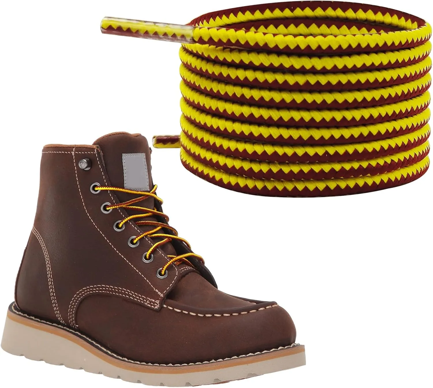 Round Boots Laces for Carhartt Steel-Toe Boot, 1/8" (3mm) Mens/Women Heavy Duty Replacement Shoelaces