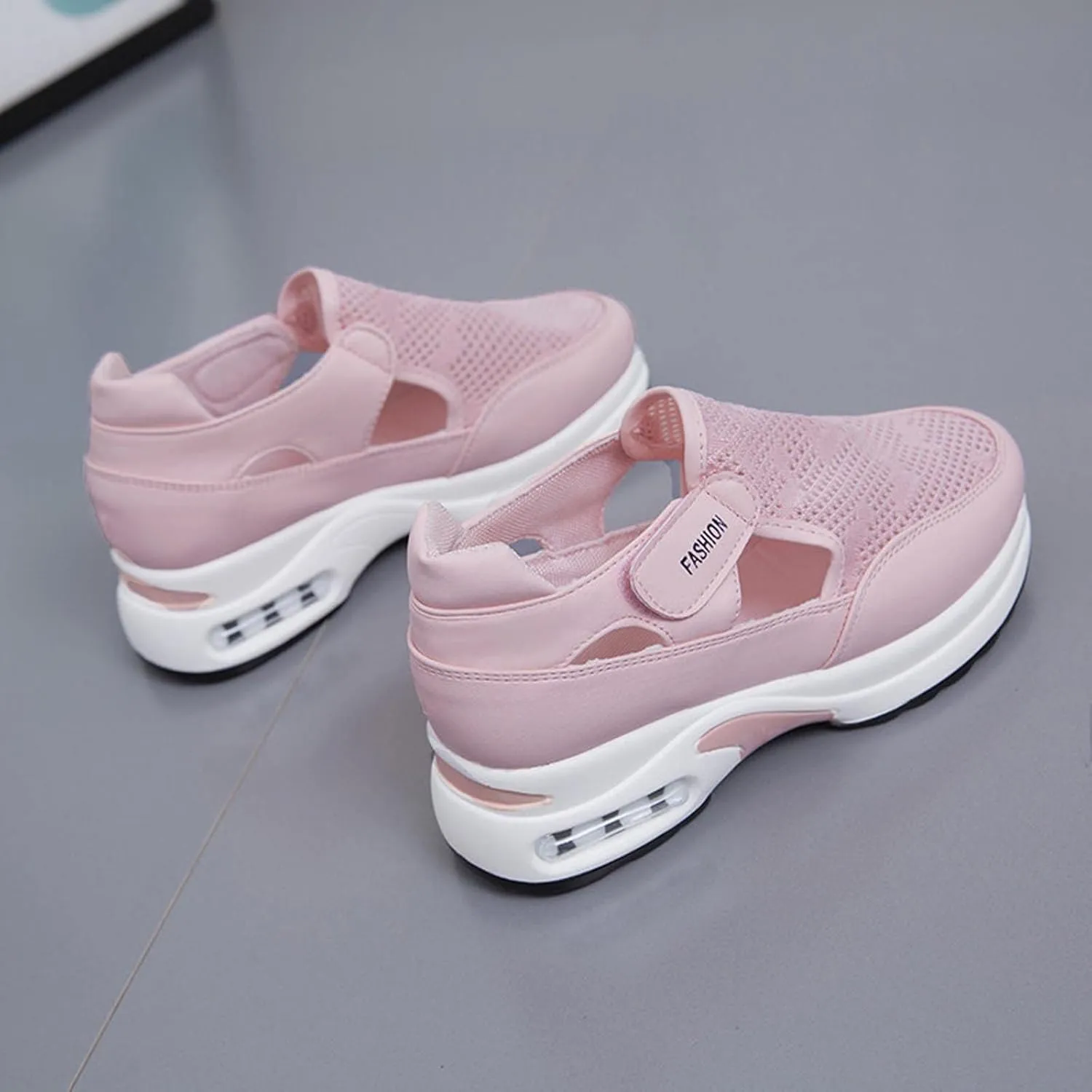 Running Shoes for Women Trendy Hollow Out Sneakers Slip on Canvas Shoe Fashion Casual Summer Comfy Walking Platform Loafers Footwear