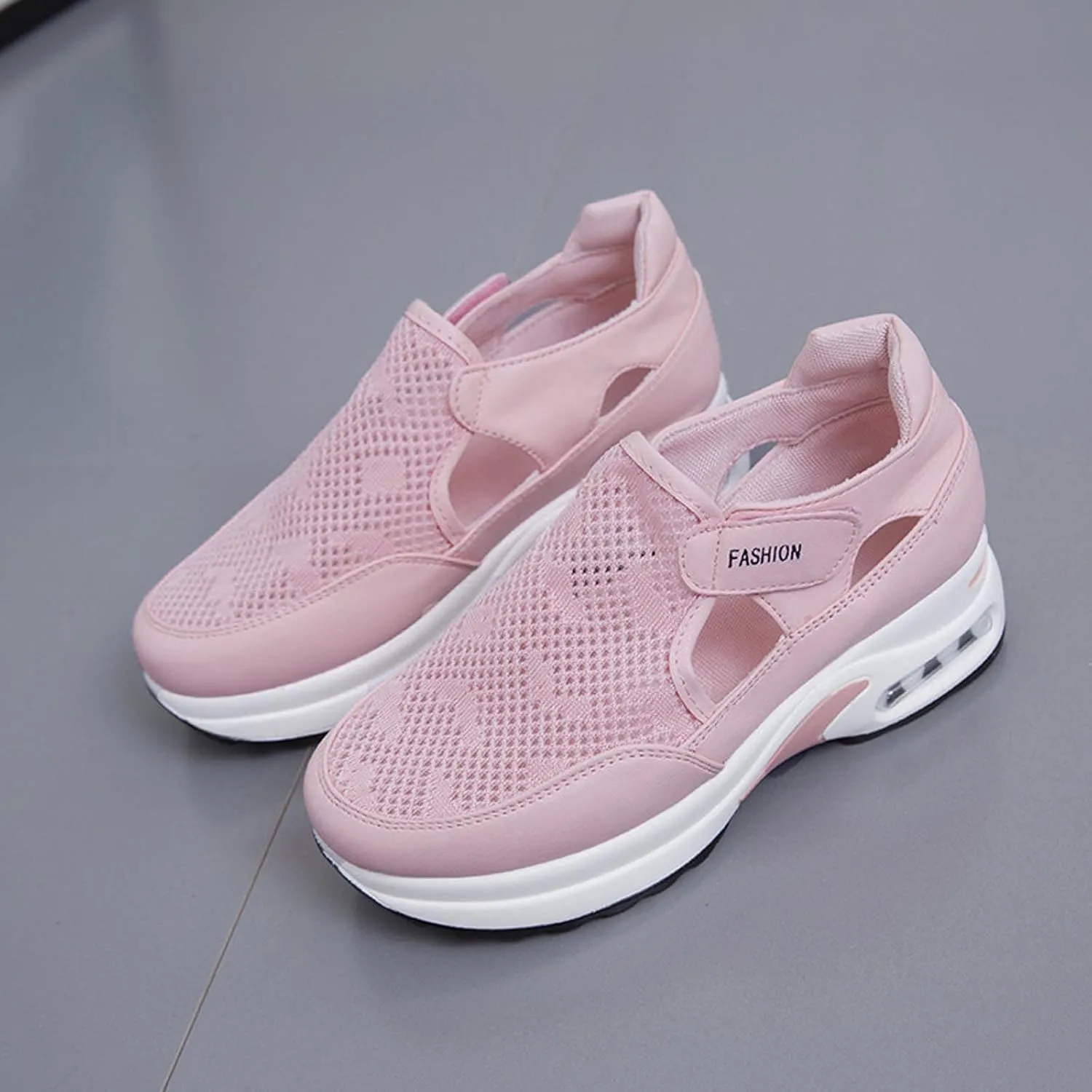 Running Shoes for Women Trendy Hollow Out Sneakers Slip on Canvas Shoe Fashion Casual Summer Comfy Walking Platform Loafers Footwear