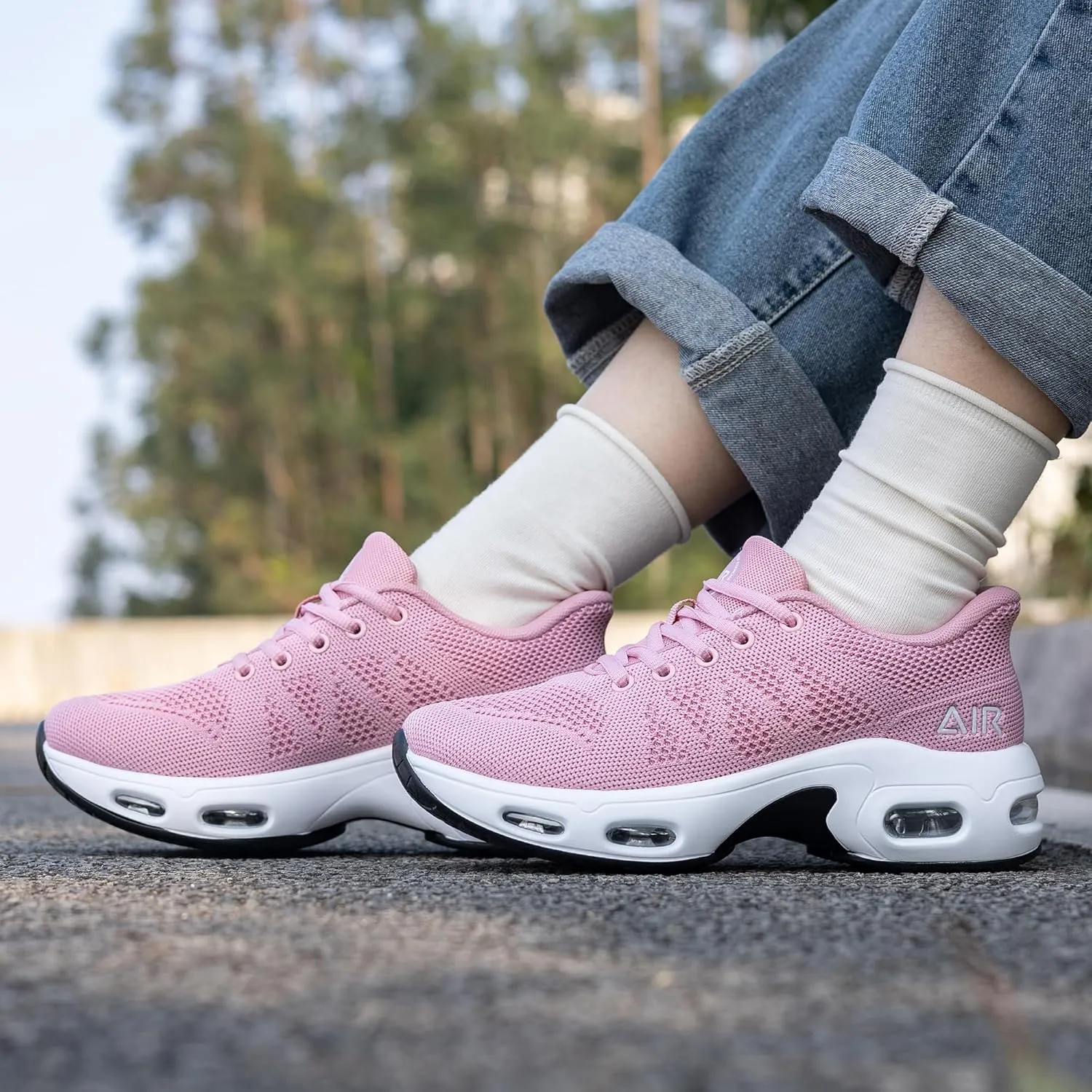 Running Shoes for Womens Slip On Air Tennis Shoe Comfortable Walking Non Slip Athletic Gym Workout Fashion Sneakers US 6-11