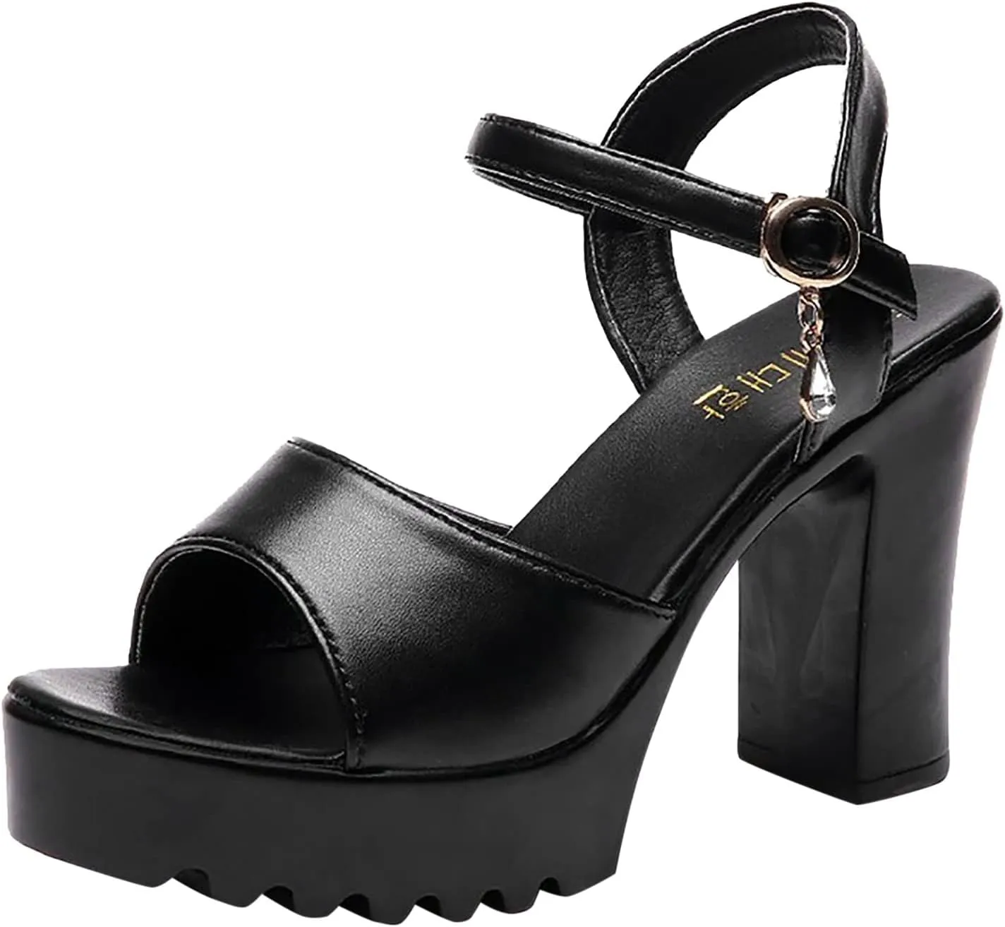 Sandals Fashion Chunky Casual Womens Breathable Lace Up Heels Shoes Women's sandals Womens High Heel Sandals Size 14