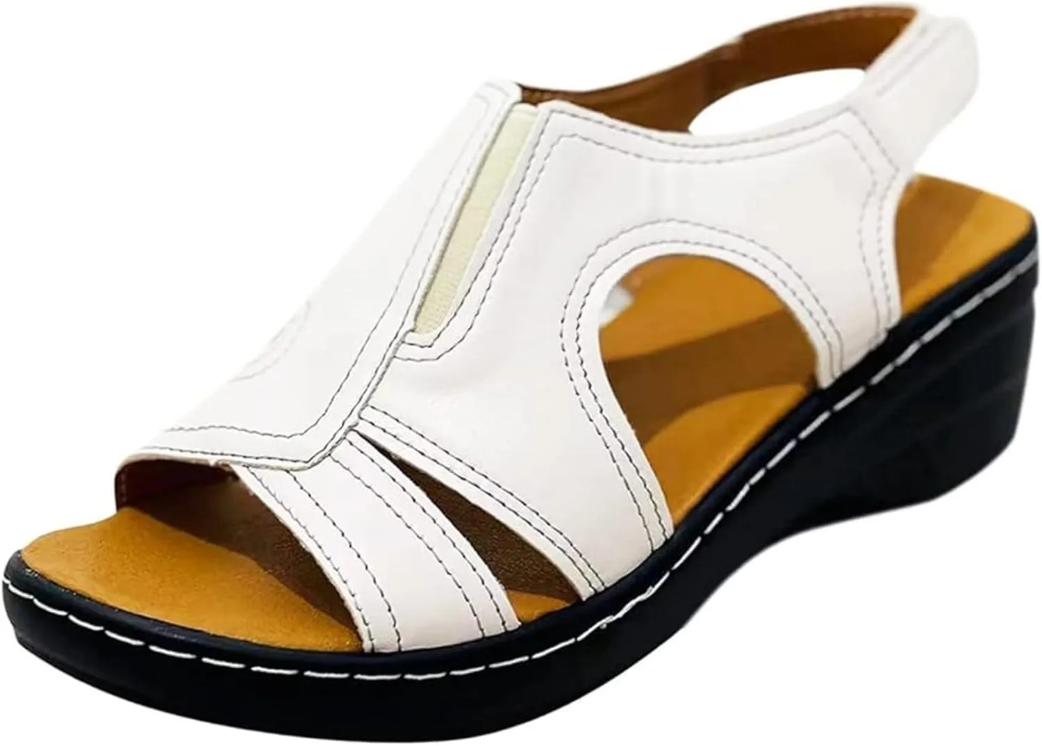Sandals Women Comfortable Dressy Wedge Sandals Orthotic Slides Orthopedic Slippers Summer Walking Flip Flop with Arch Support