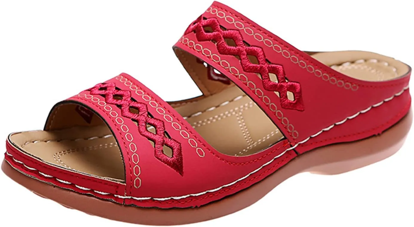 Sandals Women Dressy Summer Flat Island Cute Casual Beach Shoes Orthotic Flip Flops Slides Orthopedic Slippers 2025