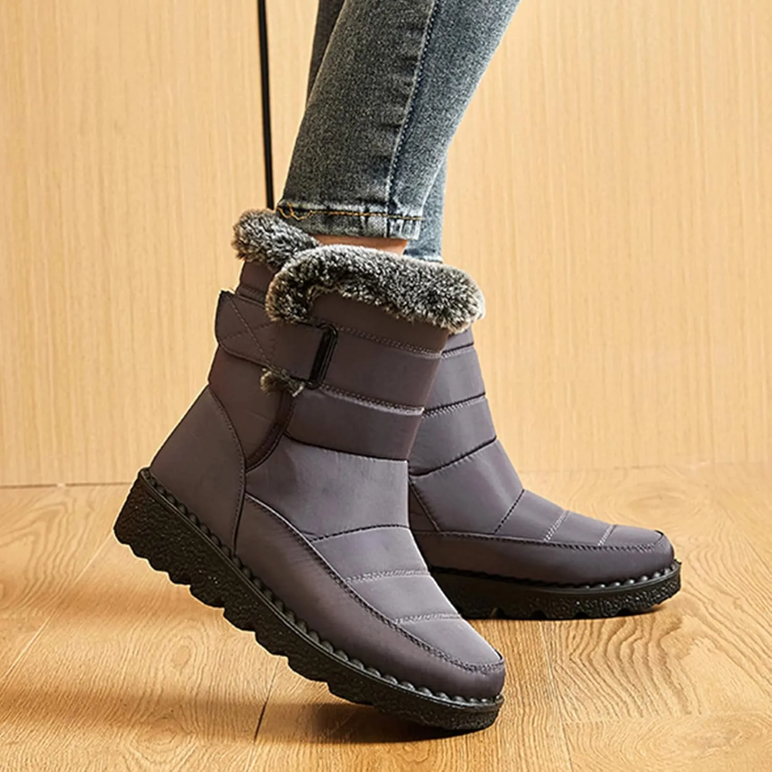 SBGMoSJ Snowboarding Boots Womens Womens Winter Boots Waterproof Tall Womens Winter Boots 8.5 Wide Outdoor Boots Women Warm Botas Contra El Agua Para Mujer