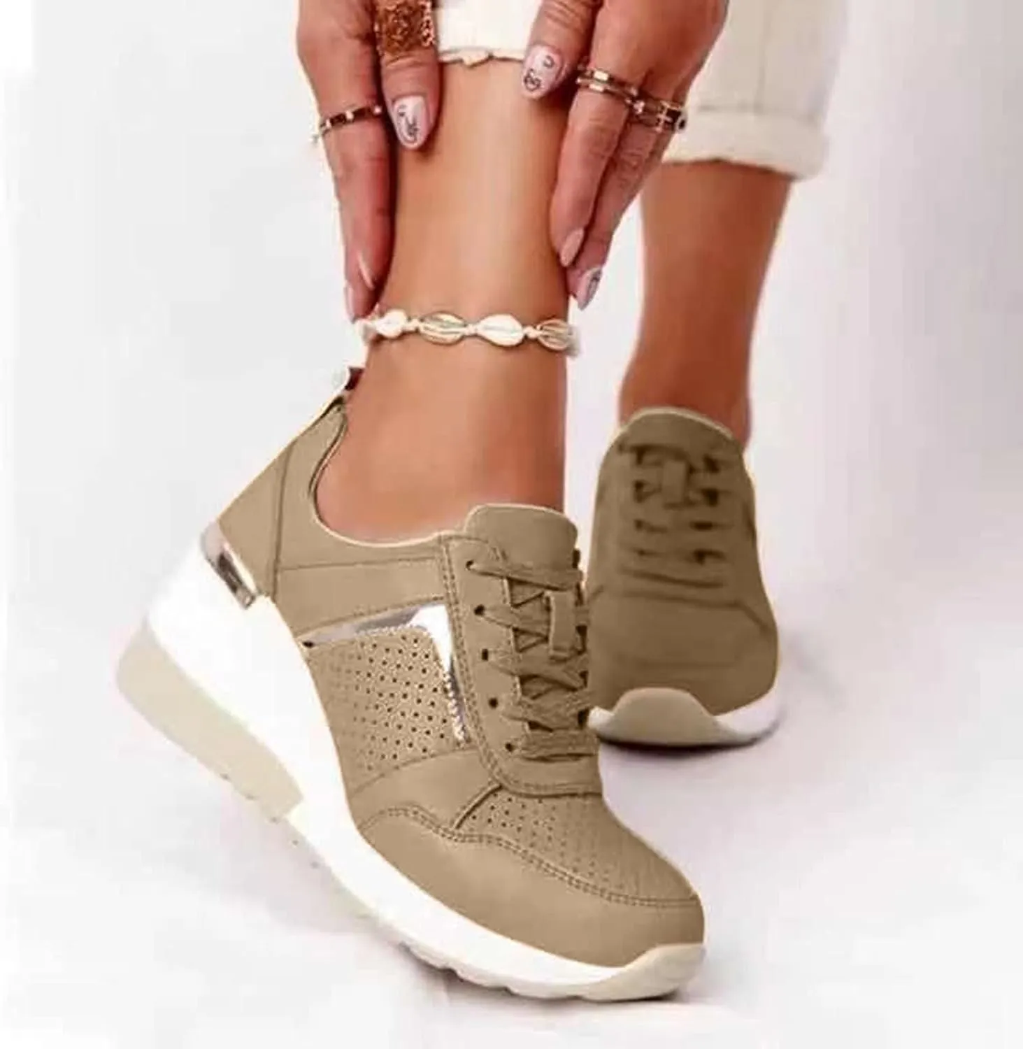 SBGMoSJ Womens Fashion Sneakers 2023 Trendy Slip On Shoes Women Wide Winter All White Running Shoes Women Plantar Fasciitis Shoes Women Black Flats Womens Black Sneakers Size 8 Casual