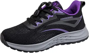 SBGMoSJ Womens Trail Running Shoes Wide Cute Black Sneakers for Women Extra Wide Slip On Shoes for Women Plantar Fasciitis Shoes Women Slip Ons Wide Tenis OrtopDicos para Mujeres