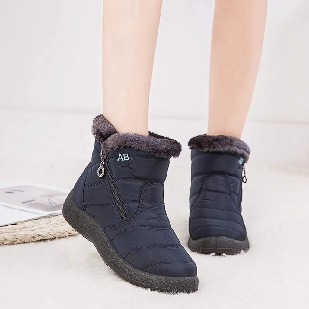 Short Winter Boots for Women Puffer Snow Boots for Women Size 9 Winter Boots Women Size 8 Womens Ankle Boots Low Heel Waterproof Winter Boot for Women Lightweight