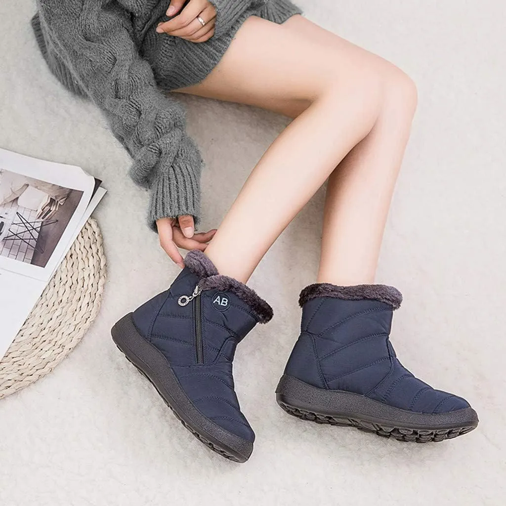 Short Winter Boots for Women Puffer Snow Boots for Women Size 9 Winter Boots Women Size 8 Womens Ankle Boots Low Heel Waterproof Winter Boot for Women Lightweight
