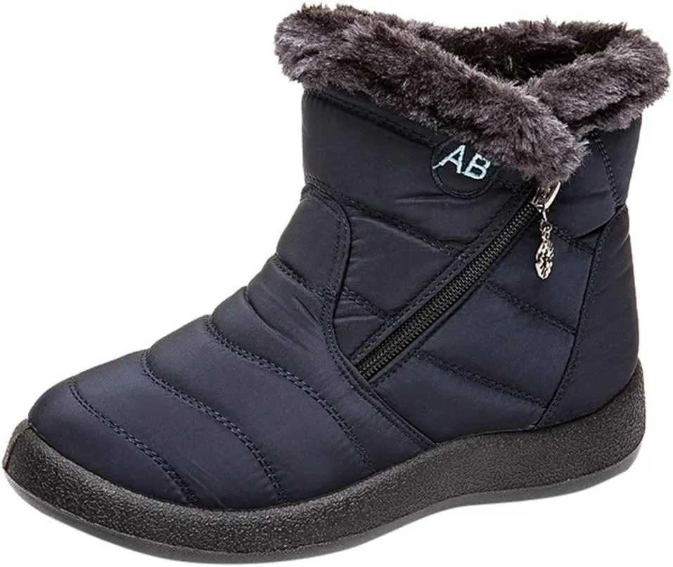 Short Winter Boots for Women Puffer Snow Boots for Women Size 9 Winter Boots Women Size 8 Womens Ankle Boots Low Heel Waterproof Winter Boot for Women Lightweight
