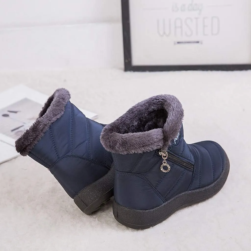 Short Winter Boots for Women Puffer Snow Boots for Women Size 9 Winter Boots Women Size 8 Womens Ankle Boots Low Heel Waterproof Winter Boot for Women Lightweight