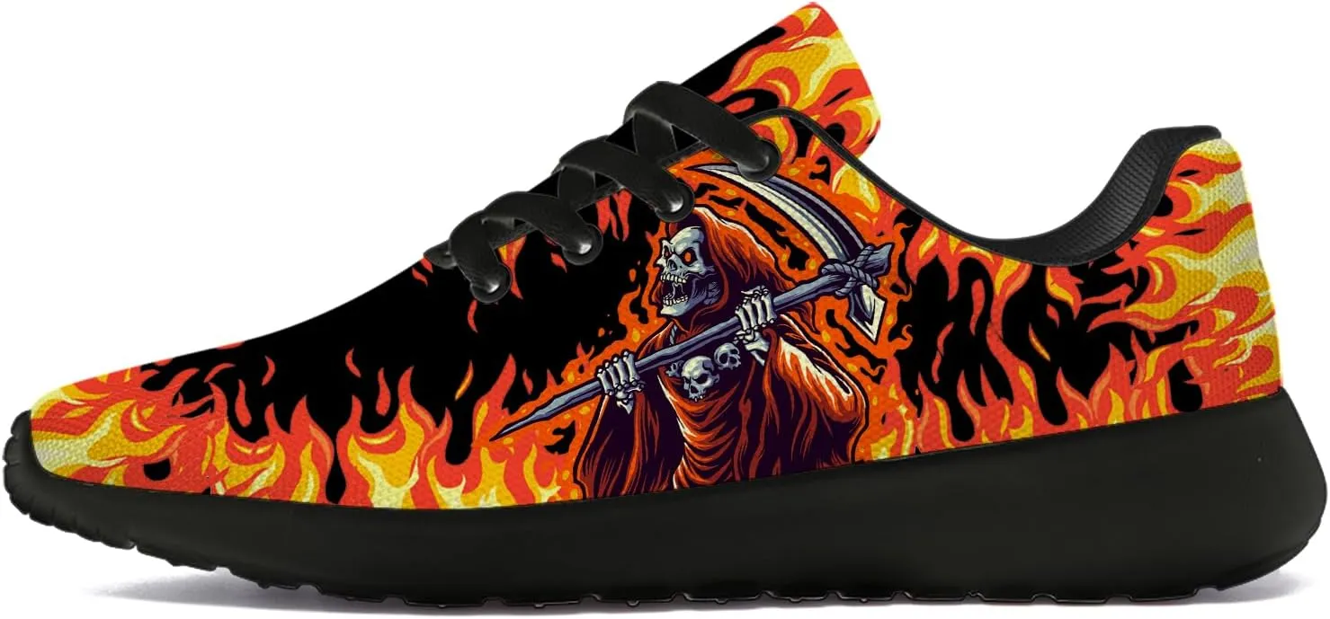 Skull Shoes for Men Women Lightweight Comfort Running Tennis Walking Sneakers Gifts for Him Her