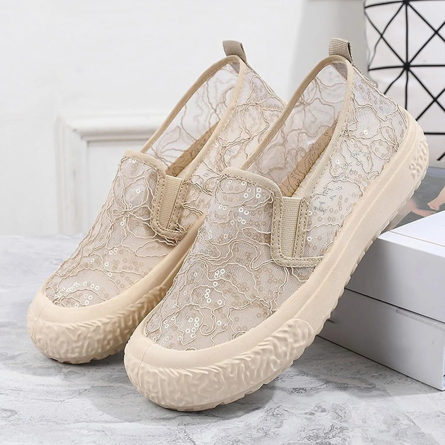 Slip On Shoes Women Work Shoes Beach Sandals Lace Up Sneaker Boys Dress Casual Shoes