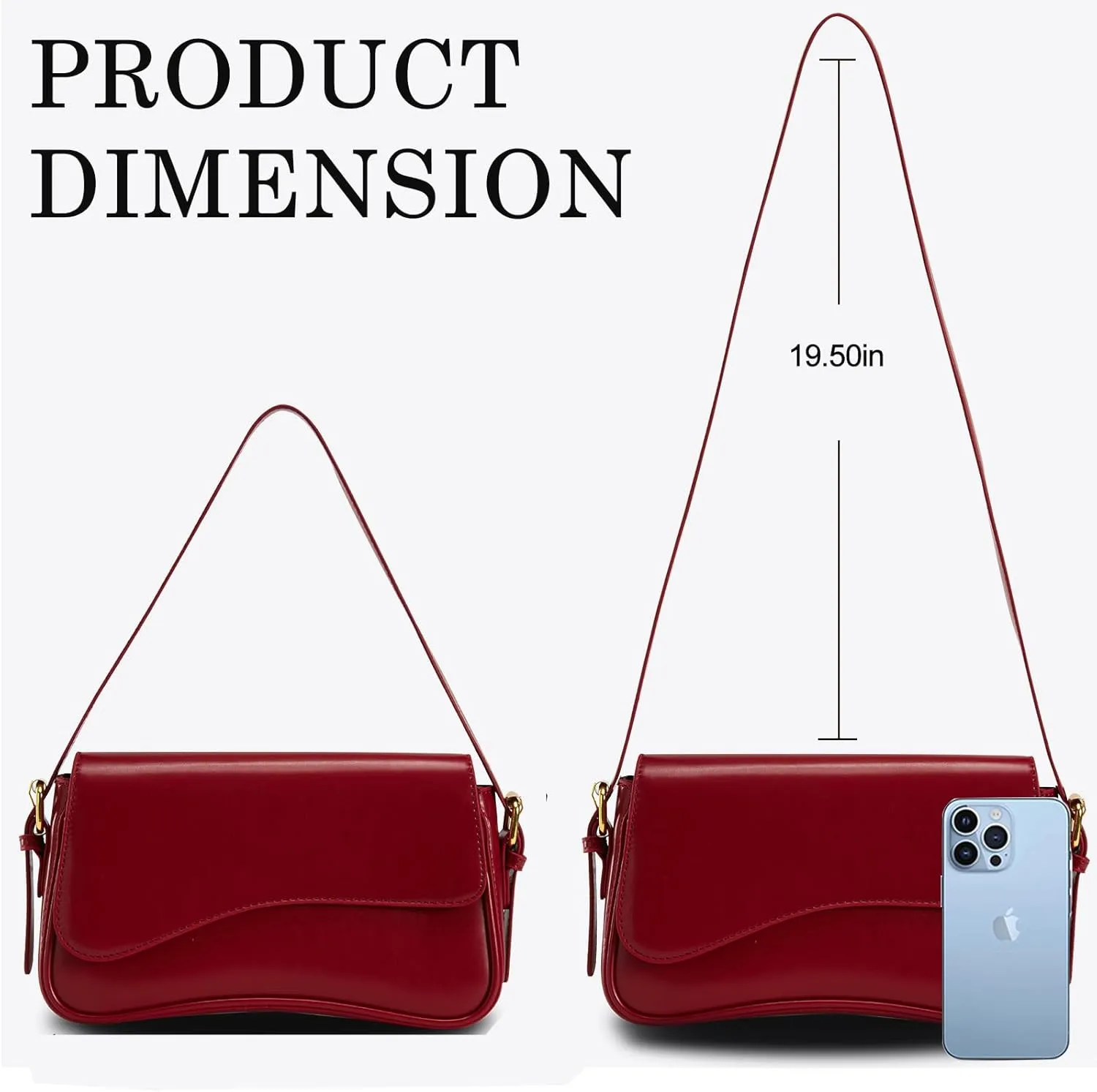 Small Shoulder Bags for Women,Crossbody Purses,Retro Vegan Leather Tote Handbag, Clutch Hobo Purse with Zipper